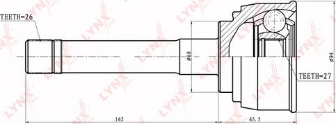 LYNXauto CO-7526 - Kit giunti, Semiasse autozon.pro