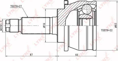 LYNXauto CO-7106 - Kit giunti, Semiasse autozon.pro