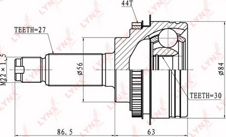 LYNXauto CO-7101A - Kit giunti, Semiasse autozon.pro