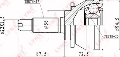 LYNXauto CO-7103 - Kit giunti, Semiasse autozon.pro