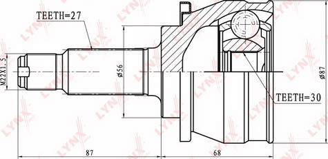 LYNXauto CO-7102 - Kit giunti, Semiasse autozon.pro