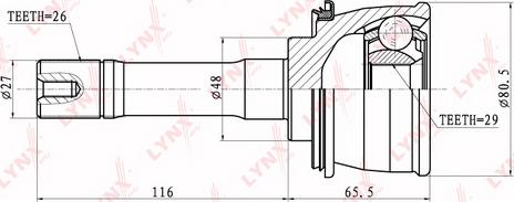 LYNXauto CO-7301 - Kit giunti, Semiasse autozon.pro