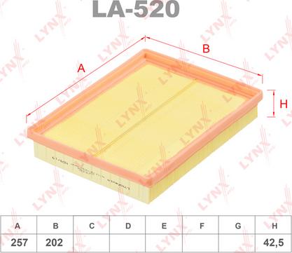 LYNXauto LA-520 - Filtro aria autozon.pro