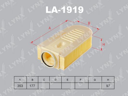 LYNXauto LA-1919 - Filtro aria autozon.pro