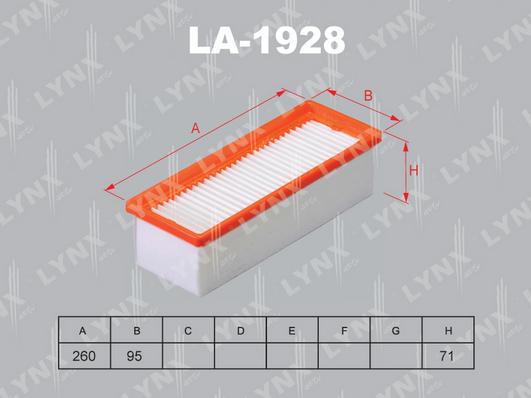 LYNXauto LA-1928 - Filtro aria autozon.pro