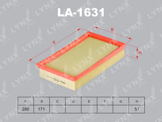 LYNXauto LA-1631 - Filtro aria autozon.pro