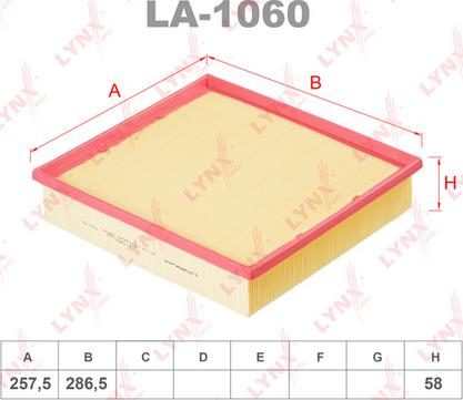 LYNXauto LA-1060 - Filtro aria autozon.pro