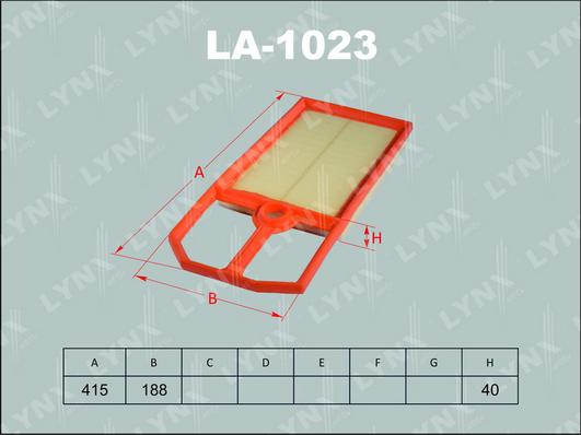 LYNXauto LA-1023 - Filtro aria autozon.pro