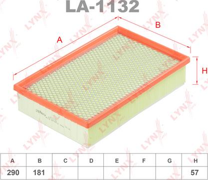 LYNXauto LA-1132 - Filtro aria autozon.pro