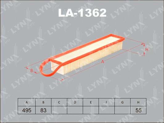 LYNXauto LA-1362 - Filtro aria autozon.pro