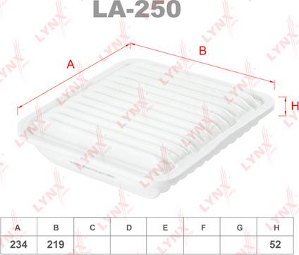 LYNXauto LA-250 - Filtro aria autozon.pro
