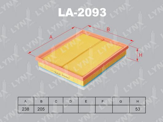 LYNXauto LA-2093 - Filtro aria autozon.pro