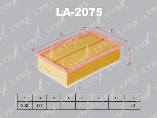 LYNXauto LA-2075 - Filtro aria autozon.pro