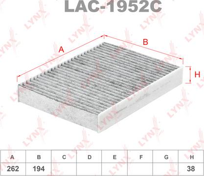 LYNXauto LAC-1952C - Filtro, Aria abitacolo autozon.pro