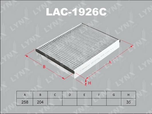 LYNXauto LAC-1926C - Filtro, Aria abitacolo autozon.pro