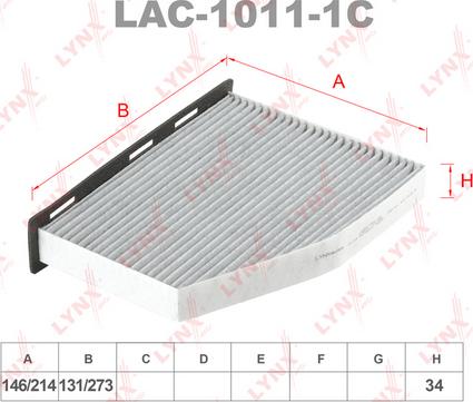 LYNXauto LAC-1011-1C - Filtro, Aria abitacolo autozon.pro