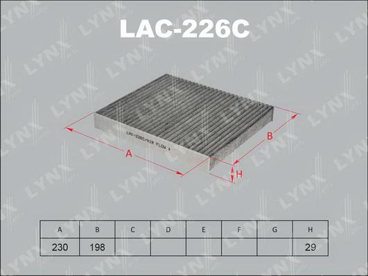 LYNXauto LAC-226C - Filtro, Aria abitacolo autozon.pro