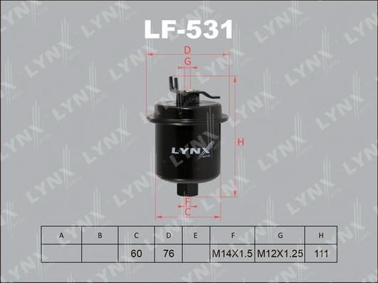 LYNXauto LF-531 - Filtro carburante autozon.pro