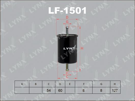 LYNXauto LF-1501 - Filtro carburante autozon.pro