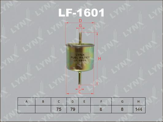 LYNXauto LF-1601 - Filtro carburante autozon.pro