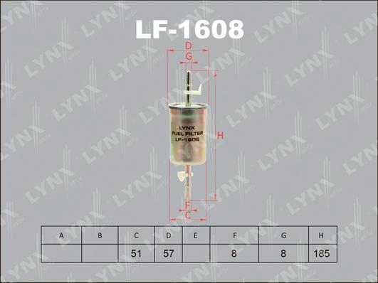 LYNXauto LF-1608 - Filtro carburante autozon.pro