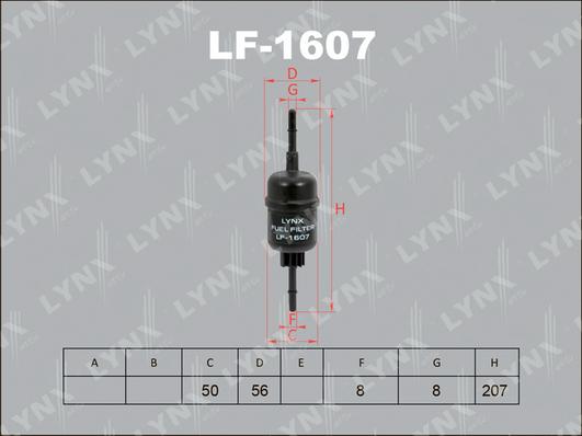 LYNXauto LF-1607 - Filtro carburante autozon.pro