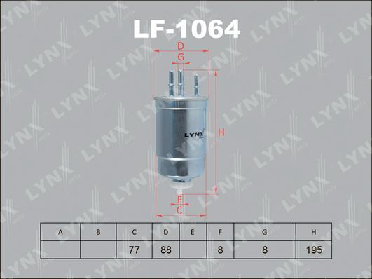 LYNXauto LF-1064 - Filtro carburante autozon.pro