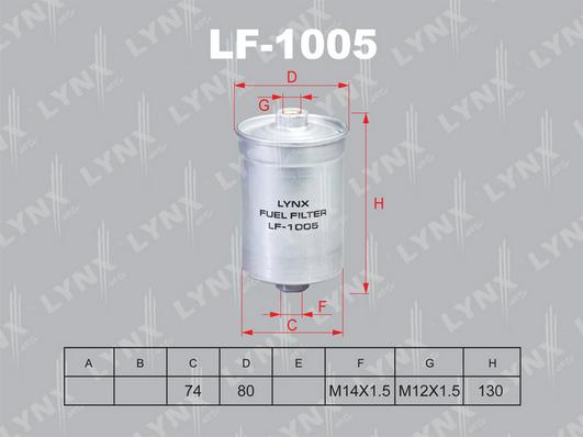 LYNXauto LF-1005 - Filtro carburante autozon.pro