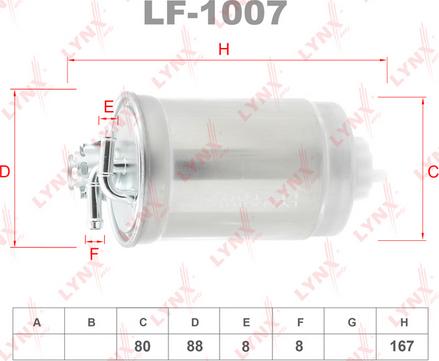 LYNXauto LF-1007 - Filtro carburante autozon.pro