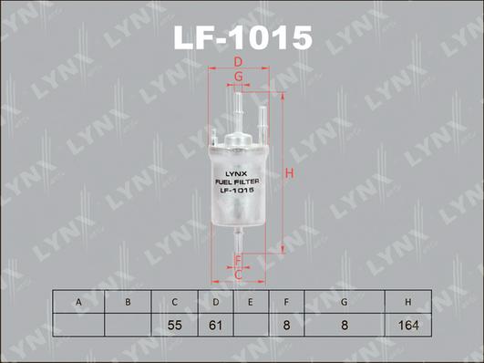 LYNXauto LF-1015 - Filtro carburante autozon.pro