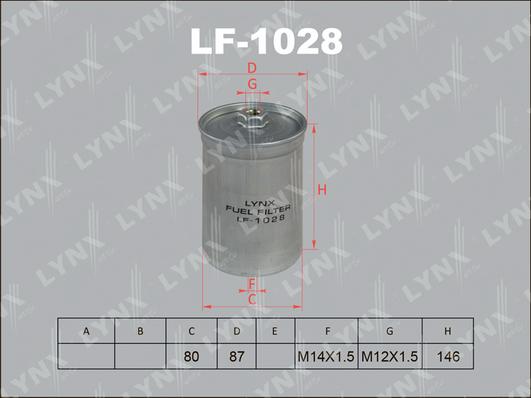 LYNXauto LF-1028 - Filtro carburante autozon.pro