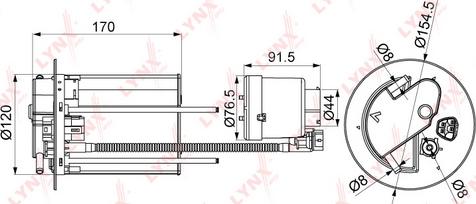 LYNXauto LF-1073M - Filtro carburante autozon.pro