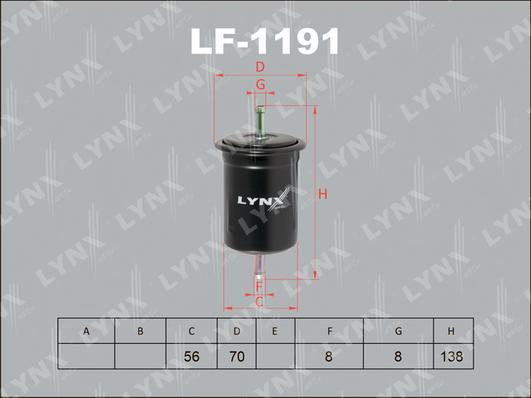 LYNXauto LF-1191 - Filtro carburante autozon.pro