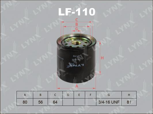 LYNXauto LF-110 - Filtro carburante autozon.pro