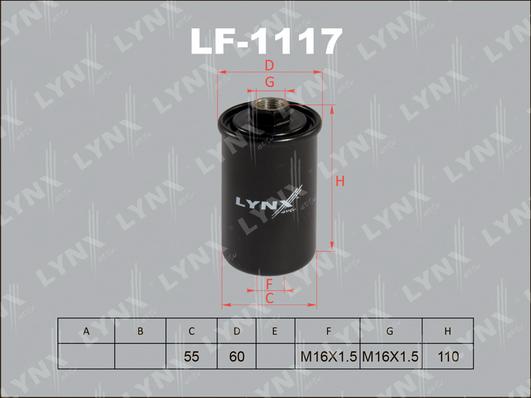 LYNXauto LF-1117 - Filtro carburante autozon.pro