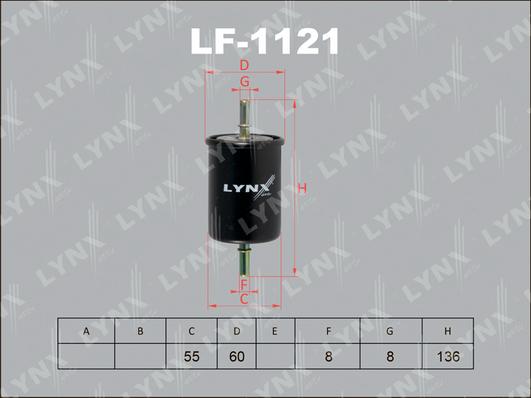 LYNXauto LF-1121 - Filtro carburante autozon.pro