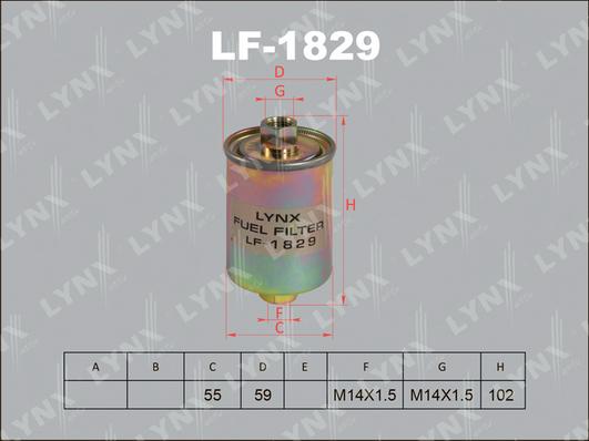 LYNXauto LF-1829 - Filtro carburante autozon.pro