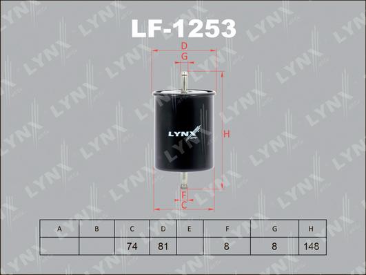 LYNXauto LF-1253 - Filtro carburante autozon.pro