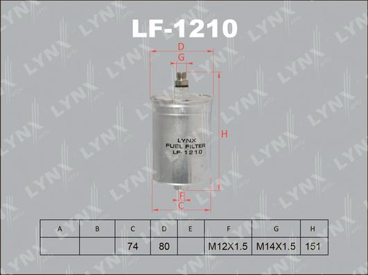 LYNXauto LF-1210 - Filtro carburante autozon.pro