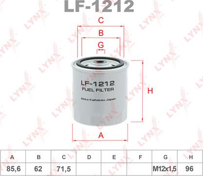 LYNXauto LF-1212 - Filtro carburante autozon.pro