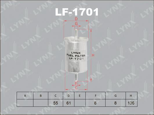 LYNXauto LF-1701 - Filtro carburante autozon.pro