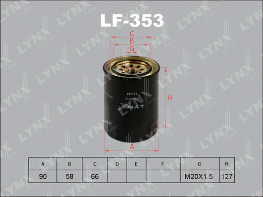 LYNXauto LF-353 - Filtro carburante autozon.pro