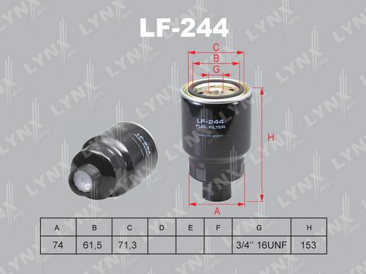 LYNXauto LF-244 - Filtro carburante autozon.pro