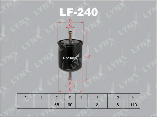 LYNXauto LF-240 - Filtro carburante autozon.pro