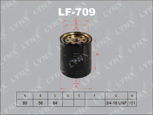 LYNXauto LF-709 - Filtro carburante autozon.pro