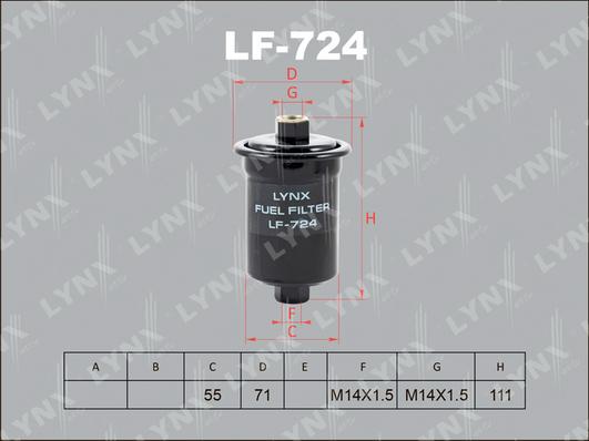 LYNXauto LF-724 - Filtro carburante autozon.pro