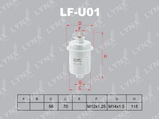 LYNXauto LF-U01 - Filtro carburante autozon.pro