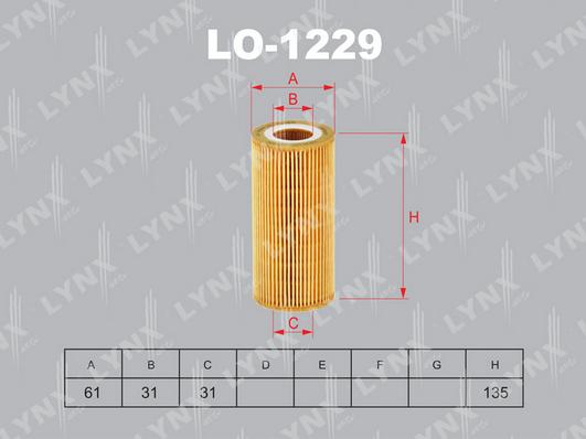 LYNXauto LO-1229 - Filtro olio autozon.pro