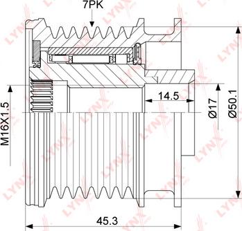 LYNXauto PA-1098 - Puleggia cinghia, Alternatore autozon.pro