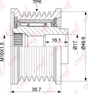 LYNXauto PA-1059 - Puleggia cinghia, Alternatore autozon.pro